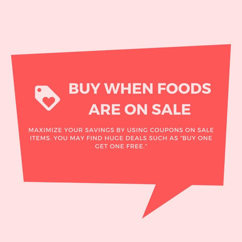 buy when foods are on sale